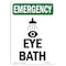 Signmission Safety Sign, OSHA EMERGENCY, 10" Height, Eye Bath, Portrait OS-EM-D-710-V-10475 - alternate 1